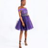 Purple shweshwe pleated Dress Purple shweshwe pleated Dress